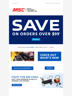 MSC Industrial Direct Co. - 3 Days to Save + Check out What's New & Winter Prep!