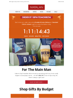 Matalan (United Kingdom) - Father's Day gifting? Sorted ✅