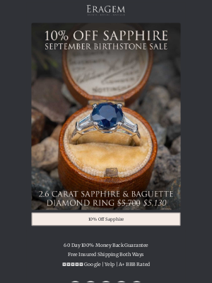 EraGem - Timeless Beauty: Sapphire 10% Off