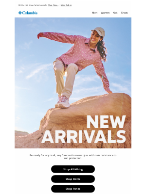 Columbia Sportswear - New spring gear. New spring adventures.💐