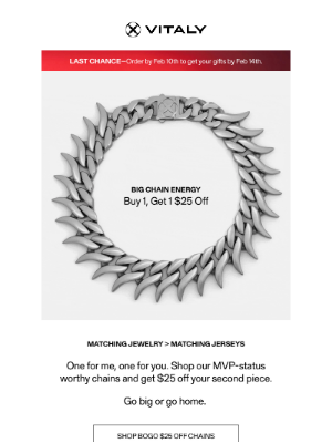 Vitaly - $25 Off Our MVP Chains