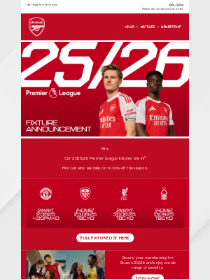 Arsenal - Our 25/26 Fixtures are in 🚨