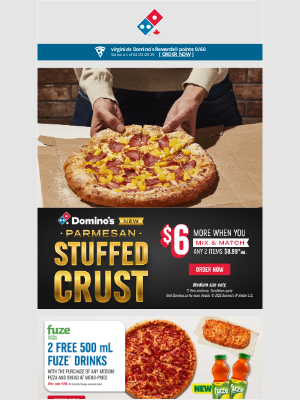 Dominos (Canada) - 🚨 NEW Parmesan Stuffed Crust 🚨