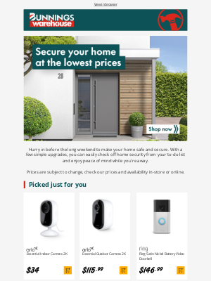 Secure your home before the long weekend