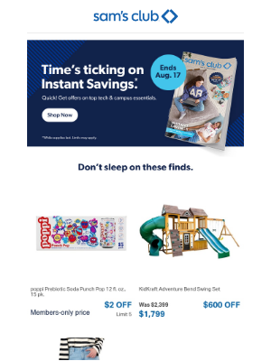 Sam's Club - Instant Savings, ending soon.