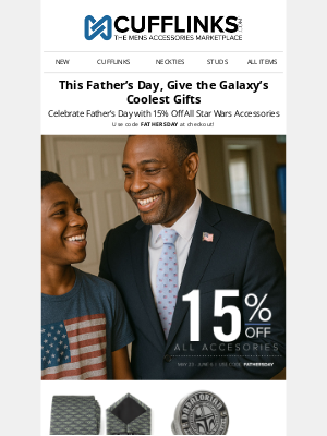 CuffLinks - 15% Off All STAR WARS