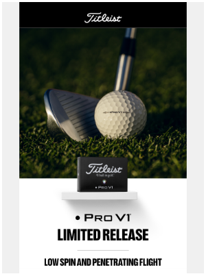 Titleist - Now Available: Pro V1 Left Dot Limited Release