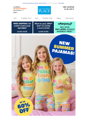 The Children's Place - Summer PJs up to 60% Off? SO DREAMY 💤