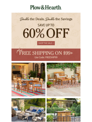 Plow & Hearth - Double Discounts! Up to 60% Off Sale Favorites 🛍️