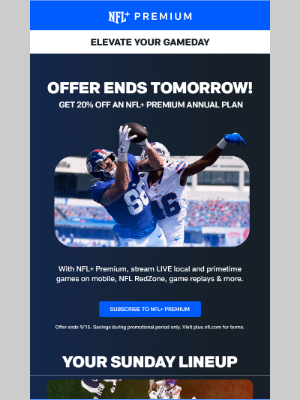 Los Angeles Chargers - LIMITED TIME OFFER: NFL+ Premium offer ends tomorrow!