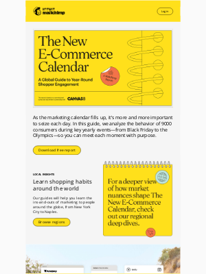 MailChimp - Our New E-Commerce Calendar: a free report on key shopping events