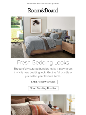 Room & Board - New! Bedding bundles in fresh colors