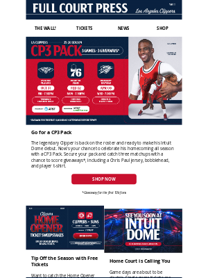 Get Your CP3 Pack, Win Home Opener Tickets, Jr. Clippers Camps & More