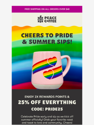 Peace Coffee - 💕🏳️‍🌈Love wins, summer begins! ⛱️☀️