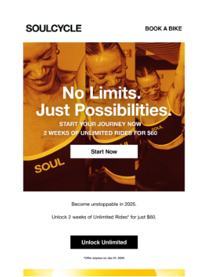 SoulCycle - New year, infinite possibilities 🚴‍♂️