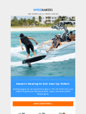WakeMAKERS LLC - Liquid Force 15% Off Starts Now