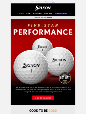 Srixon - It’s Good to be Gold | Srixon