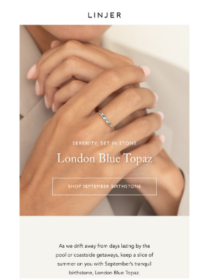Linjer - September Birthstone—London Blue Topaz 💙