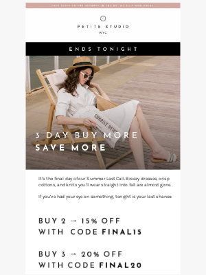Petite Studio - S/S Buy More, Save More Ends Tonight