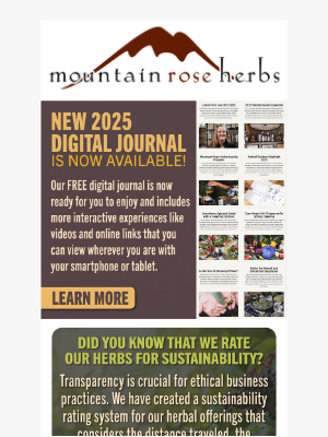 Mountain Rose Herbs - Check Out Our NEW Digital Journal!