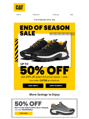 Cat Footwear - Our end of season sale is on!