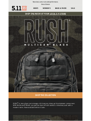 511tactical - ⚫ RUSH Goes Black Multicam ⚫