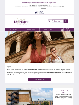 Accor Hotels: Mercure Hotel (UK) - Pack your bags and discover our newest hotels