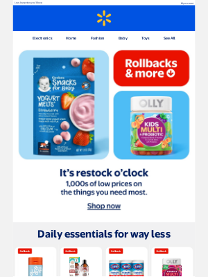Walmart - Rollbacks & more on everyday essentials 👇🏿👇🏽👇🏻