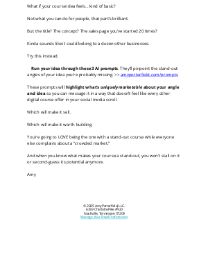 Amy Porterfield - [AI GUIDE] What will make your course idea sell?
