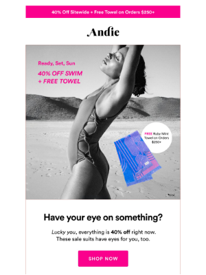 Andie - 40% off 🤝 Free Towel