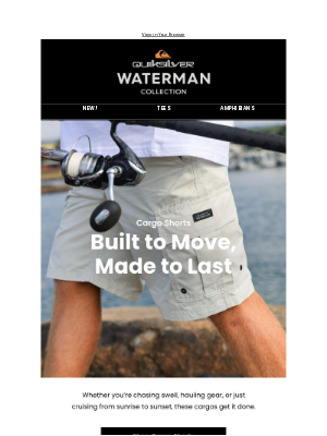 Quiksilver - Waterman Cargo Shorts: Built For Coastal Missions