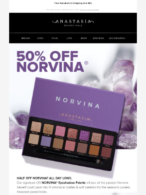 Anastasia Beverly Hills - Don't Miss Out! 50% Off NORVINA® Eyeshadow Palette!