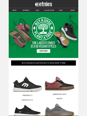 Etnies - Eco & Vegan Collection 🌿 Buy A Shoe Plant A Tree