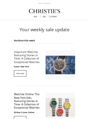 Christie's - Upcoming auctions, recommended for you