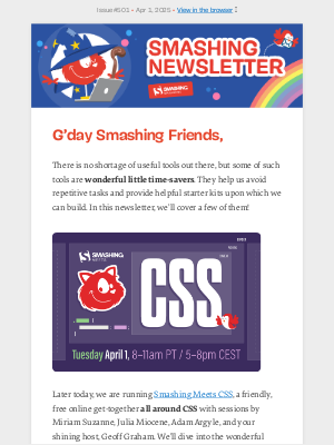 Smashing Magazine - #501: Useful Little Time-Savers