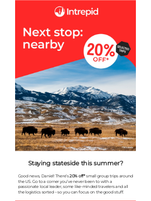 Intrepid Travel (India) - 20% off* close to home trips🦅