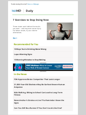 WebMD - 7 Exercises to Stop Doing Now