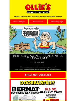 Ollie’s Bargain Outlet - New Flyer, New Deals! Gourmia, Farberware, Hi-Chew, Bernat & More!