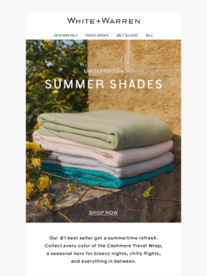 White + Warren - The Cashmere Travel Wrap: Summer Edition