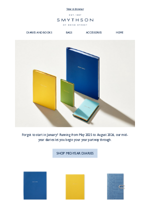Smythson - Mid-year diaries