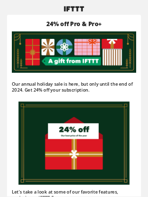 IFTTT - Last chance for 24% off 🎁