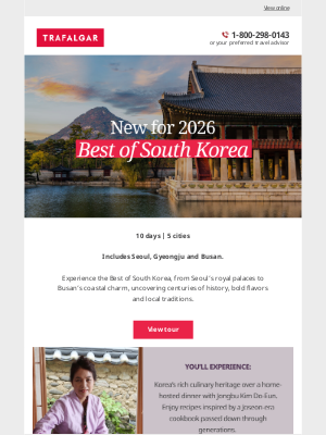 Trafalgar Pty Ltd - New tour alert: Best of South Korea