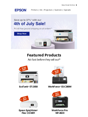Epson - 4th of July deals up to 37% off*
