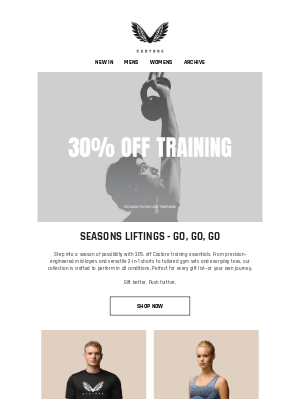 Castore - Seasons Liftings: 30% Off Training