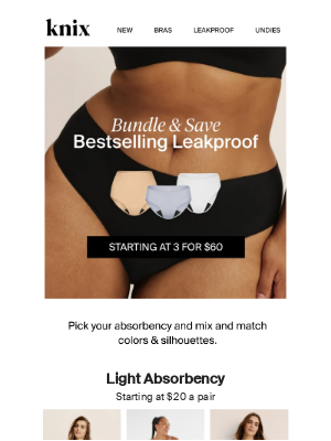 Knix - Your favorite leakproof styles for a deal 👏