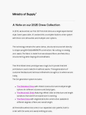 Ministry of Supply - Our Fall 2025 Dress Collection