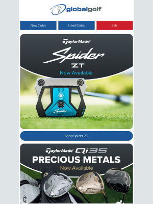 GlobalGolf - Just Dropped: Spider ZT Putter + Qi35 Precious Metals