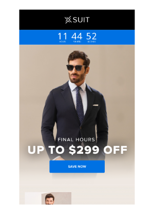 X Suit - Last Day: Up to $299 OFF