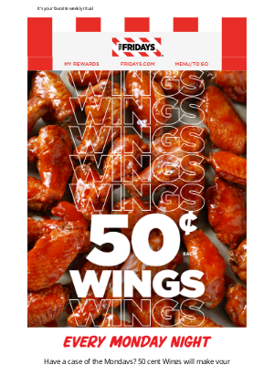 TGI Fridays - How many 50¢ Wings will you get?