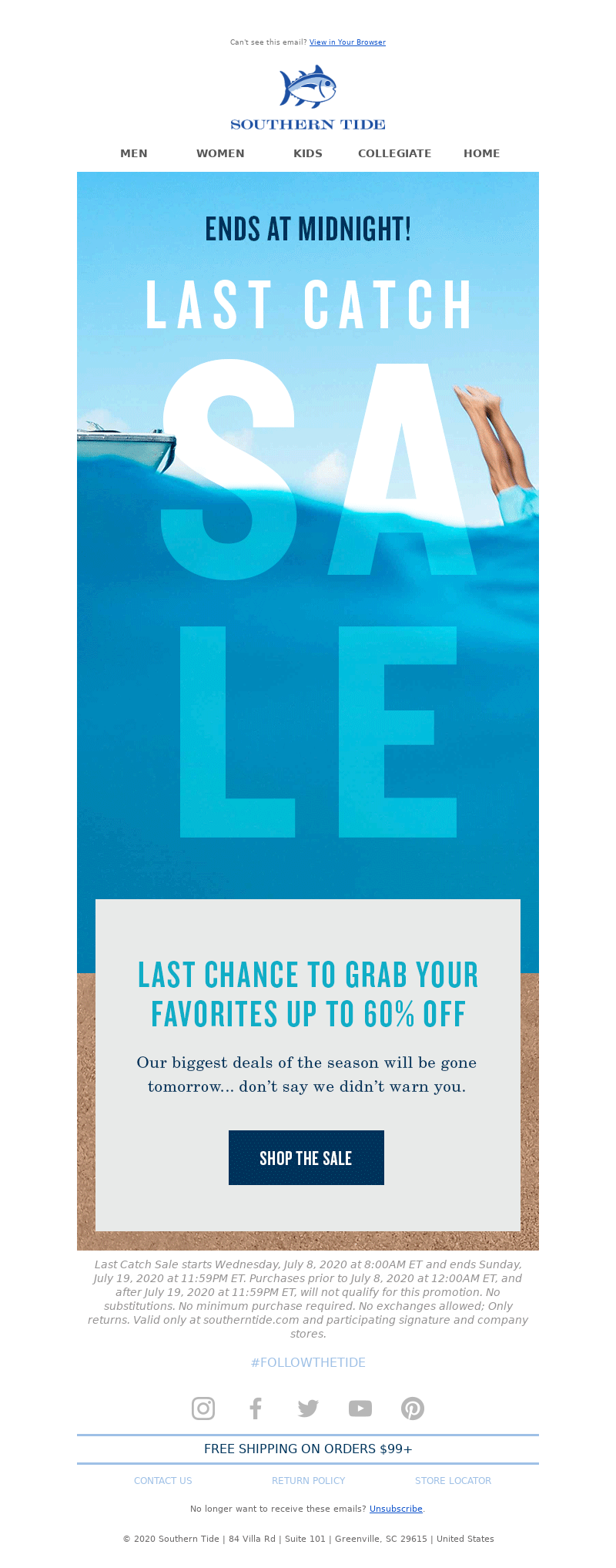 Southern Tide - TIME IS RUNNING OUT— sale ends @ midnight!